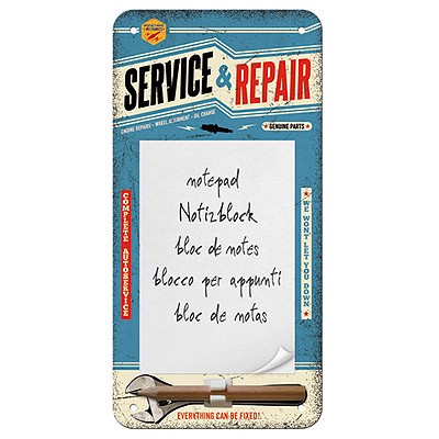 Notizblock-Schild Service and Repair 