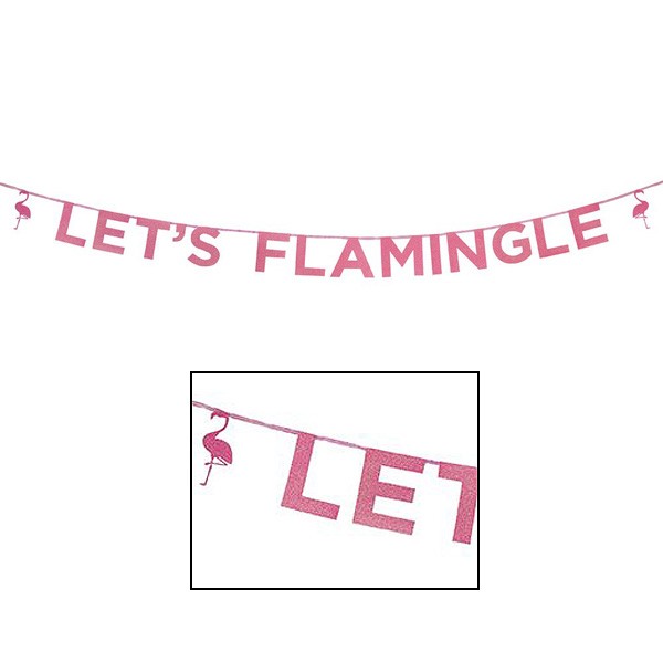 Girlande Let´s Flamingle pink