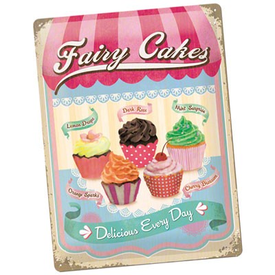 Blechschild Cup Cakes Fairy