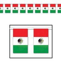 Riesen-Flaggengirlande Mexiko Riesen-Flaggengirlande Mexiko