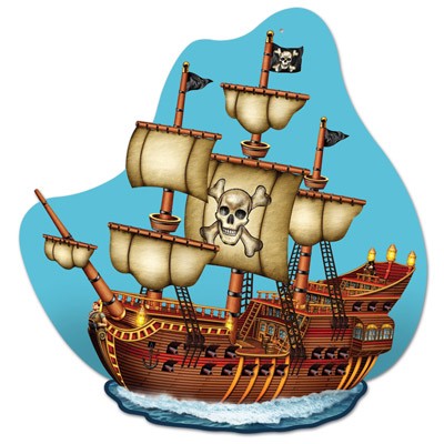 Partydeko Piratenschiff klein