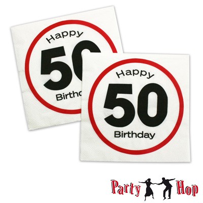Servietten Happy Birthday 50 