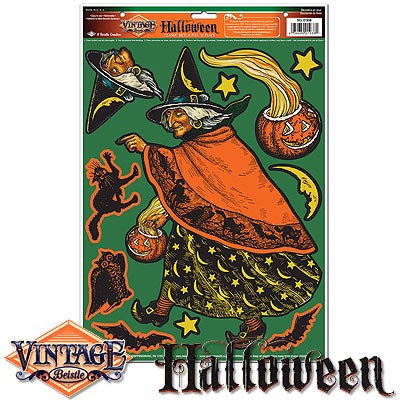 Haftbilder Vintage Halloween Hexe