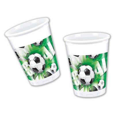 Plastikbecher Fußball grün