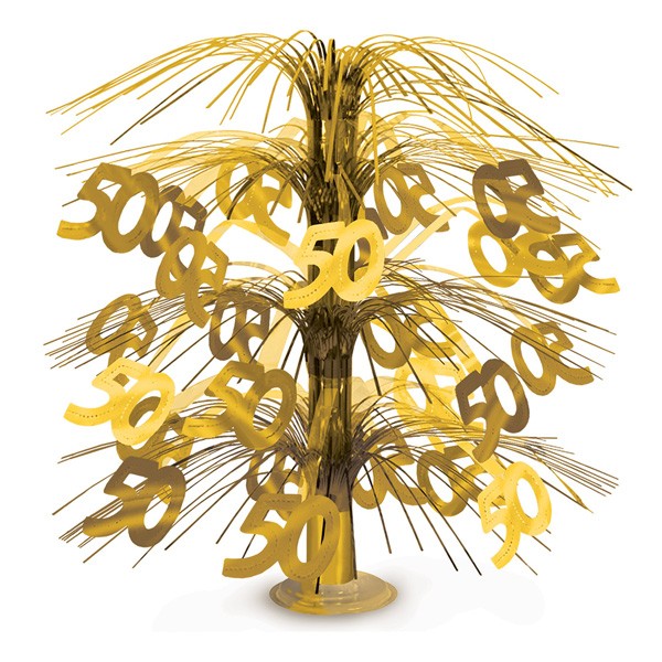 Tischdeko goldene 50 Cascade