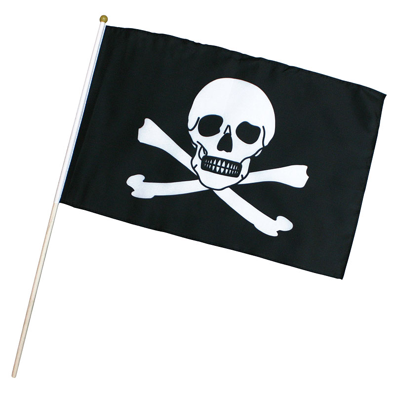 Kleine Piratenflagge mit Totenkopf-Motiv - ca. 45 x 30 cm