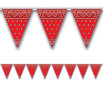 Partydeko Wimpelgirlande Wild West Bandana