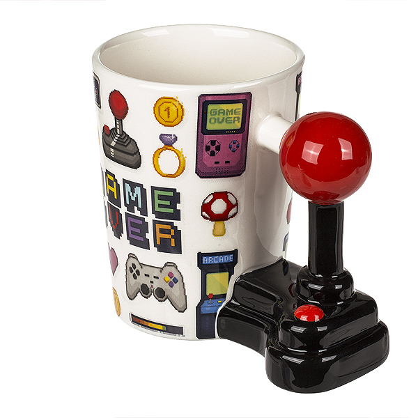 Game Over Tasse mit Gamecontroller Griff Kaffeebecher Becher