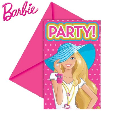 Einladungsset Barbie