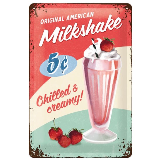 Blechschild American Milkshake