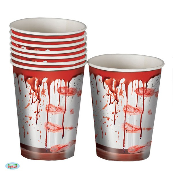 Halloween Pappbecher Blutspritzer