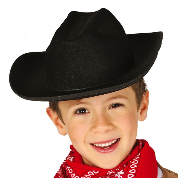 Cowboyhut schwarz für Kinder