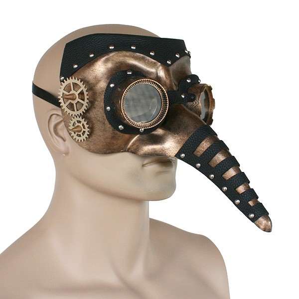 Steampunkmaske Schnabel Zahnräder