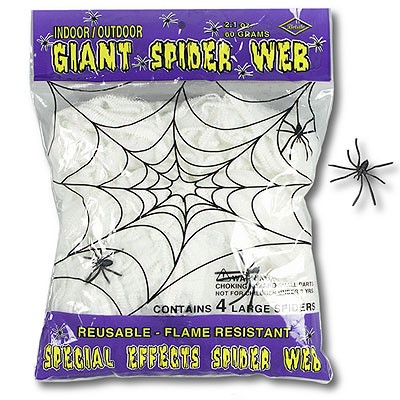 Deko-Spinnweben Spinnennetz weiß - 60 Gramm
