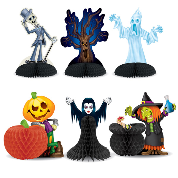 tischaufsteller tischdeko halloween figuren 6 stuck party hop de