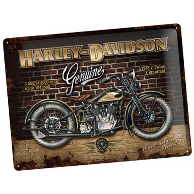 Blechschild Harley-Davidson Brick Wall 