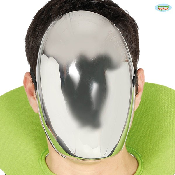 Silberne Spiegelmaske