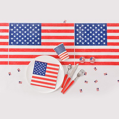 ALAGEO Tischläufer USA-Flagge – Baumwolle-Leinen, 33 X 228,6 Cm, Für 4. Juli Partys, Küche, Kommode – Waschbar & Beidseitig Bedruckt