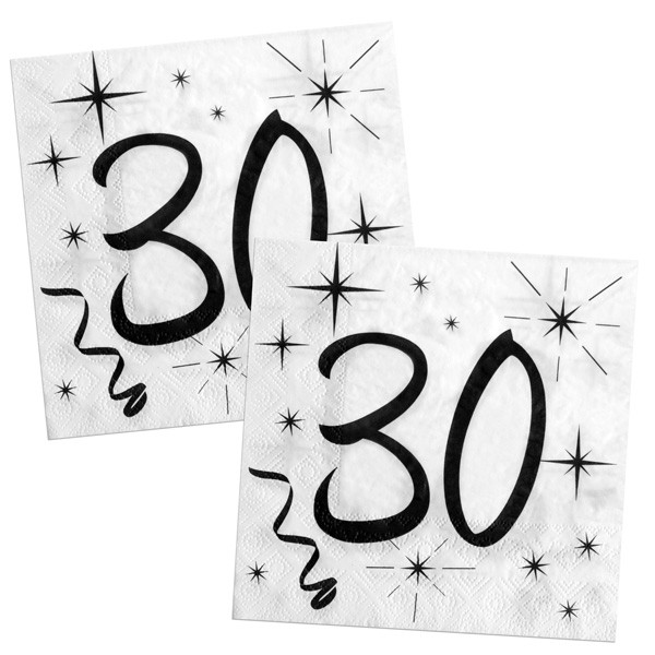 Servietten 30ster Geburtstag