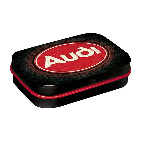 Pillendose Audi Logo Red Shine