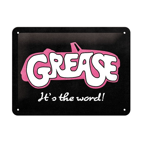 Blechschild Grease 15x20cm