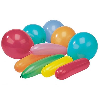 Luftballons Farben und Formen gemischt 