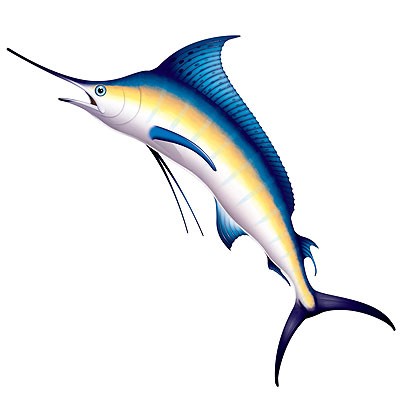 Party-Wanddeko Marlin Speerfisch