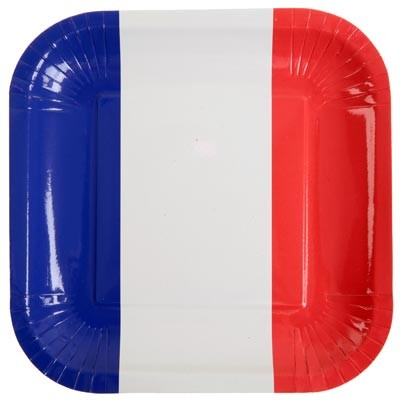 Pappteller Frankreich - 10 Stück