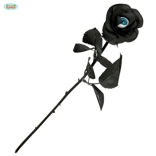 Schwarze Deko-Rose Auge