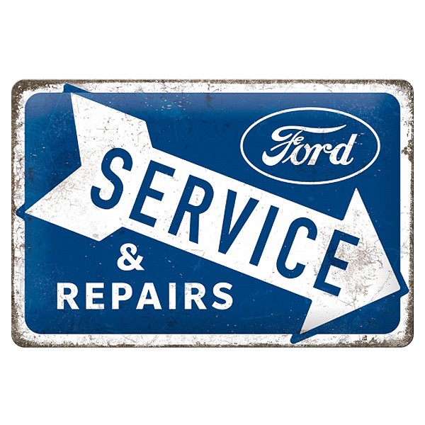 Blechschild Ford Service Repairs