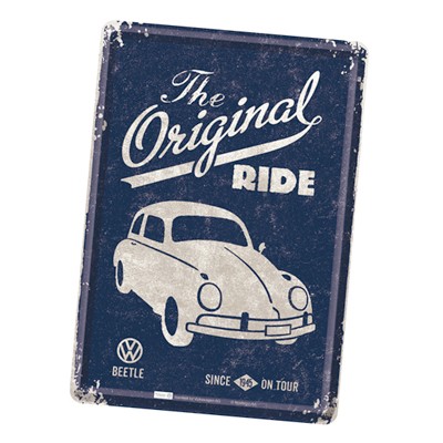 Blechpostkarte VW Käfer Original Ride