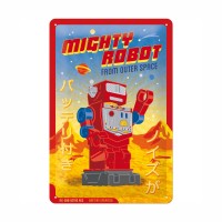 Deko-Blechschild Spielzeugroboter Deko-Blechschild Spielzeugroboter