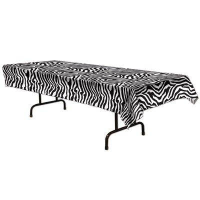 Plastiktischdecke Zebra Design