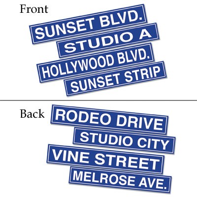 Deko Straßenschilder Hollywood