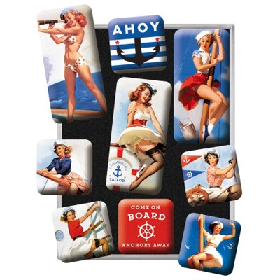 Magnet-Set PinUp Ahoy Sailor