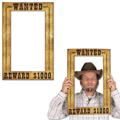 Photo-Fun Rahmen Wild-West-Steckbrief