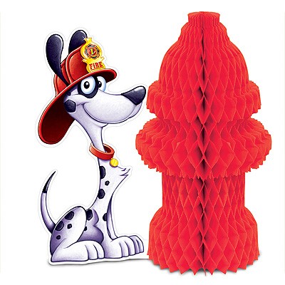 Tischdeko Hydrant Feuerwehrhund