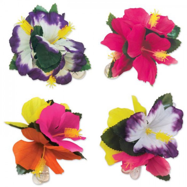 Haarklammern Hawaii Blüten 4 Stück