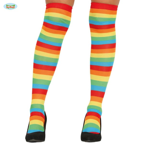 Damenstrümpfe Rainbow bunt gestreift