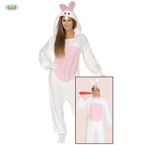 Weisses Hasenkostum Tieroverall Haschen Gr L Party Hop De