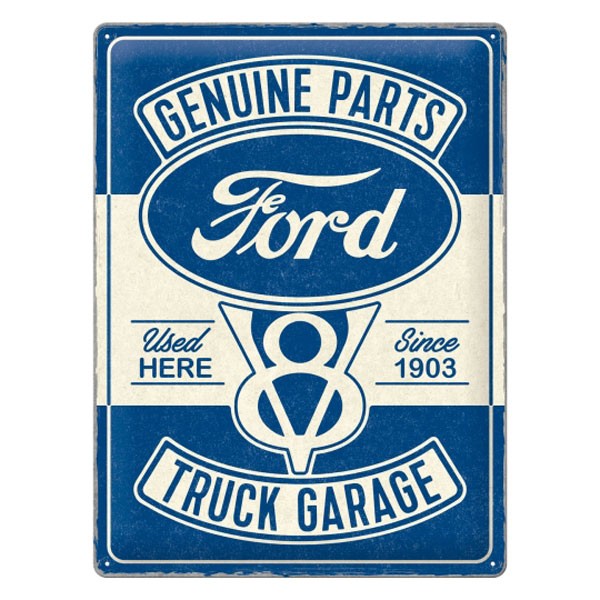 Blechschild Ford V8 Garage 30x40cm