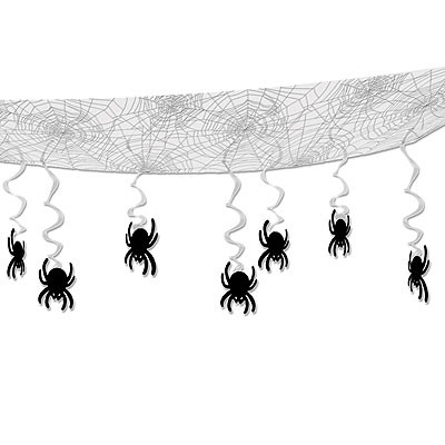 Deckendeko Spinnennetze mit Spinnen