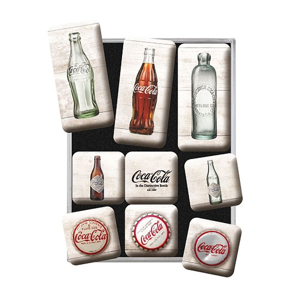 Coca Cola Magnetset Bottle Timeline