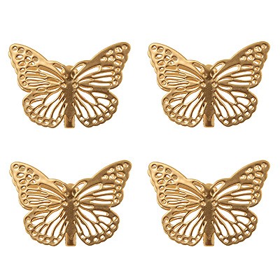 Dekoklammern Schmetterling gold 