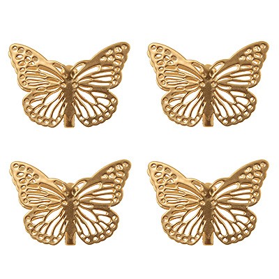 Dekoklammern Schmetterling gold 