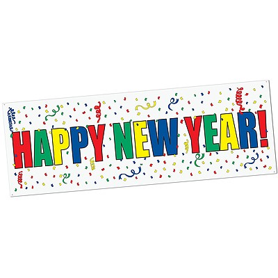 Partydeko Banner Happy New Year