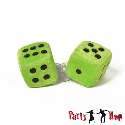 Fuzzy Dice Autowürfel klein grün