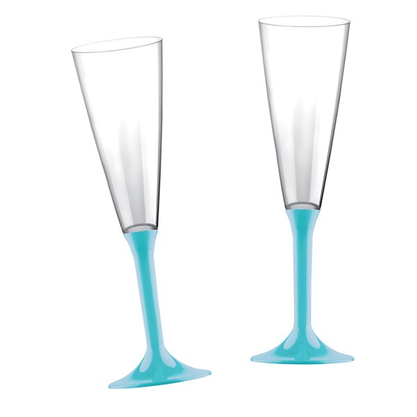 Einwegsektglas türkis 160ml
