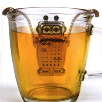 Tee-Tool Küchenzubehör Tee-Ei Edelstahl Trinkgeschirr Teesieb niedlicher Roboter