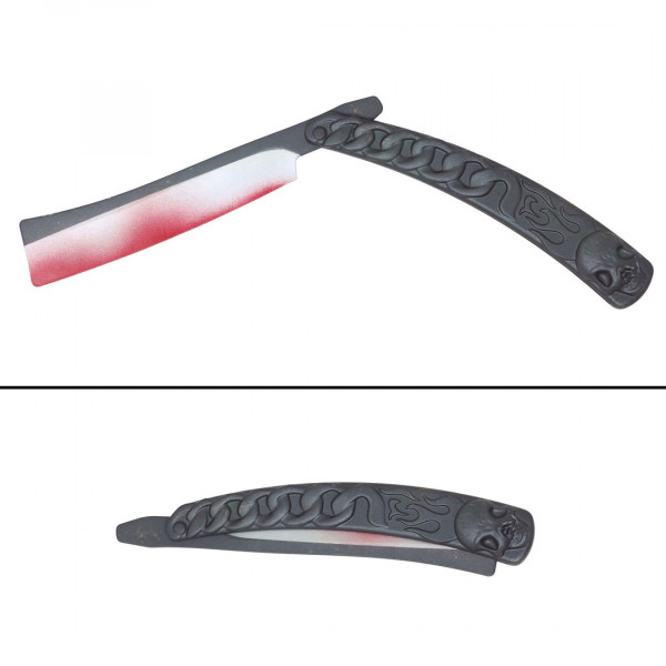 Kunststoff Rasiermesser Halloweendeko 06392